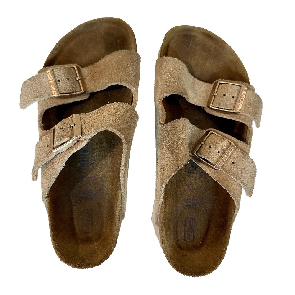 Birkenstock Sandals Womens Arizona Khaki Double Strap Size 4 to 4.5 (L4 35)
